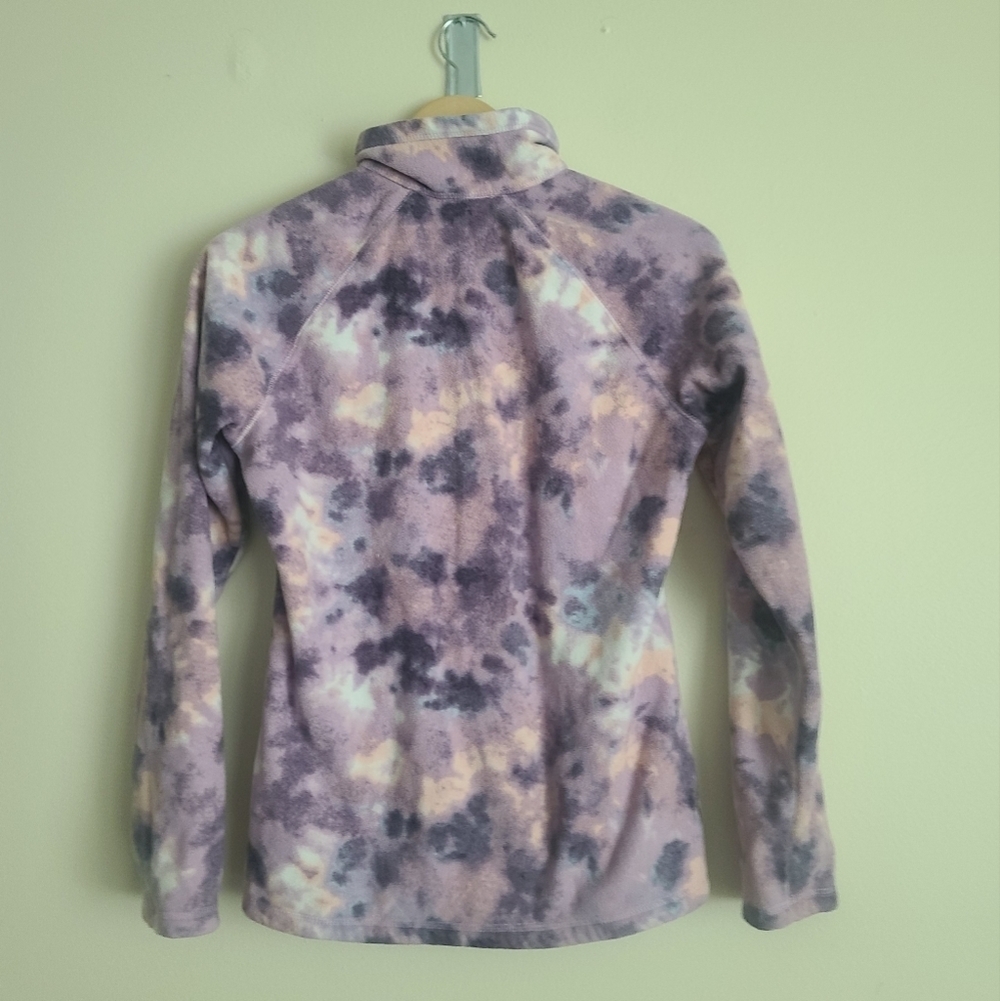 Eddie Bauer Jacket Purple Tie Dye Raglan Sleeve 1/4 Zip sz m - Picture 6 of 7